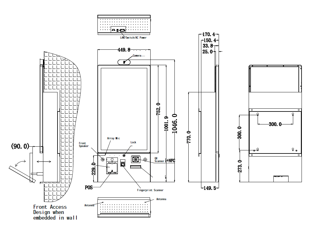 Fitnesstudio SELF-SERVICE TERMINAL Komplett-Kit