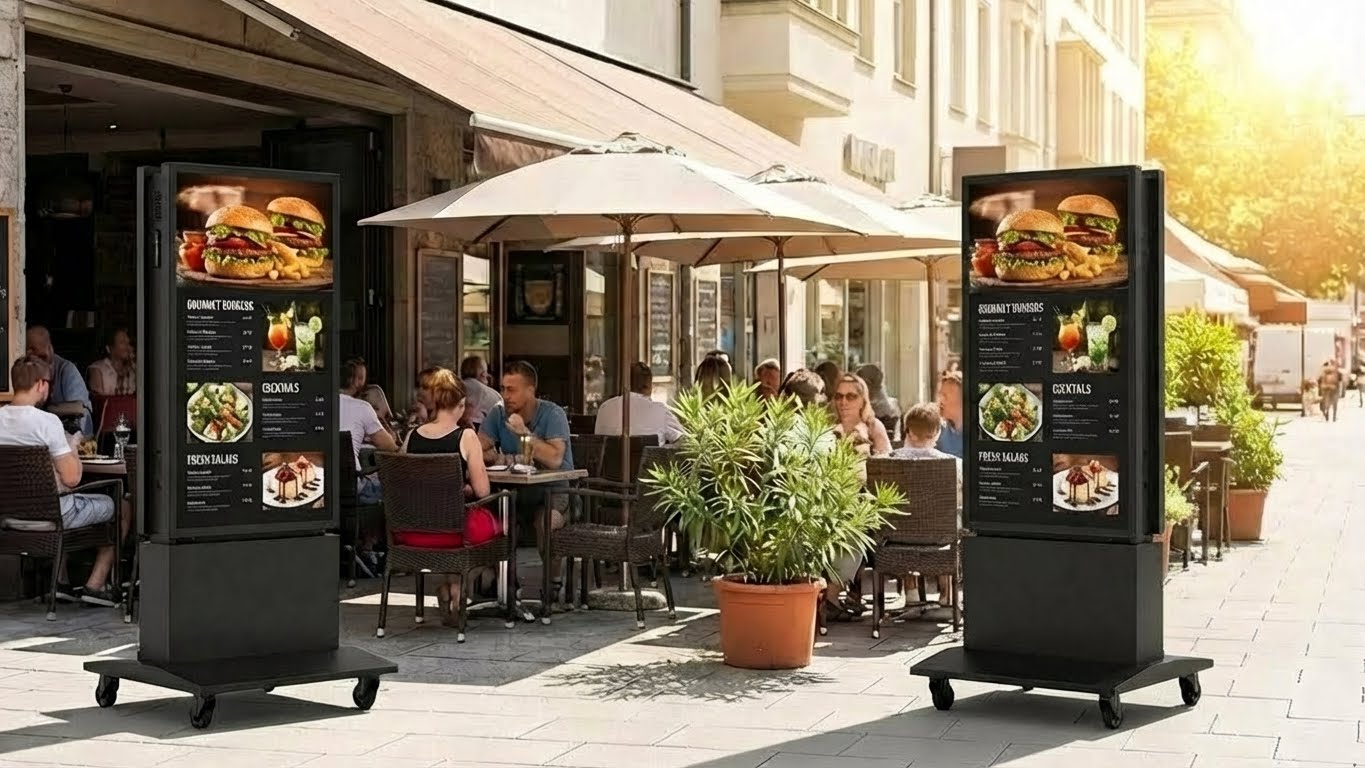 MOBILE AKKU Outdoor Poster (doppelseitig)